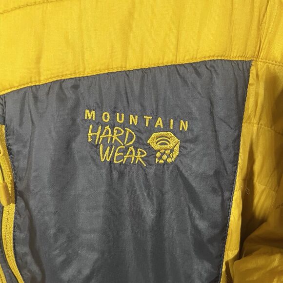 Mountain Hardwear Thermal Q Elite Yellow Lightweight Puffer Jacket Men's Large - Picture 2 of 6